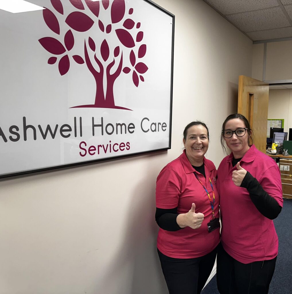 Screenshot of Ashwell Home Care services website logo before there 2026 rebrand